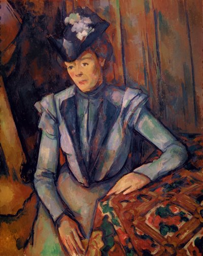 Woman in Blue (Madame Cezanne) by Paul Cézanne